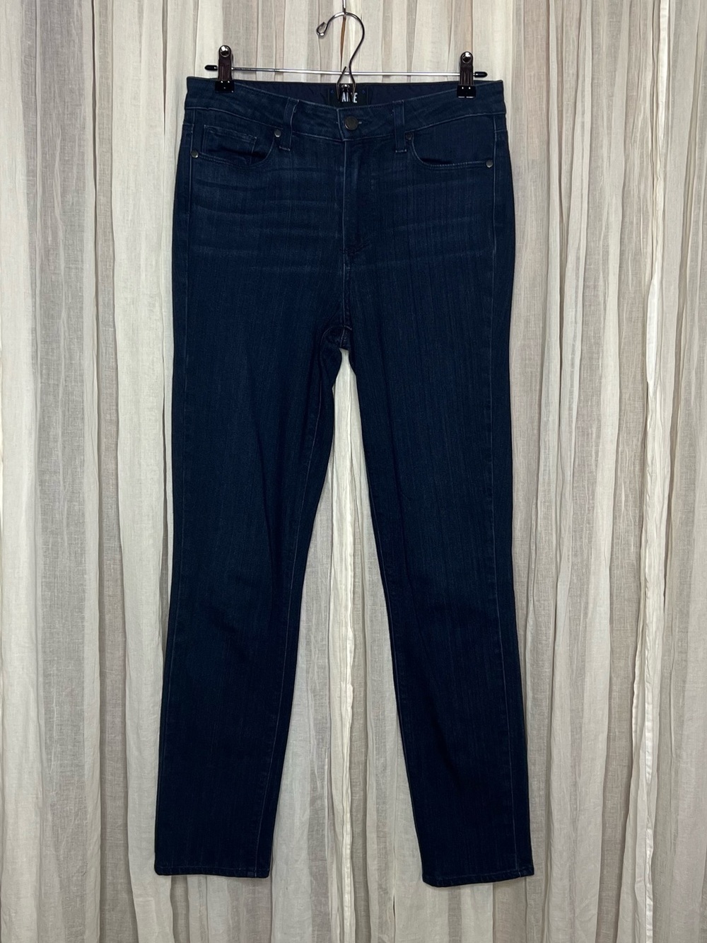Paige Hoxton Ankle Peg Dark Wash Skinny Jeans - Picture 2 of 6